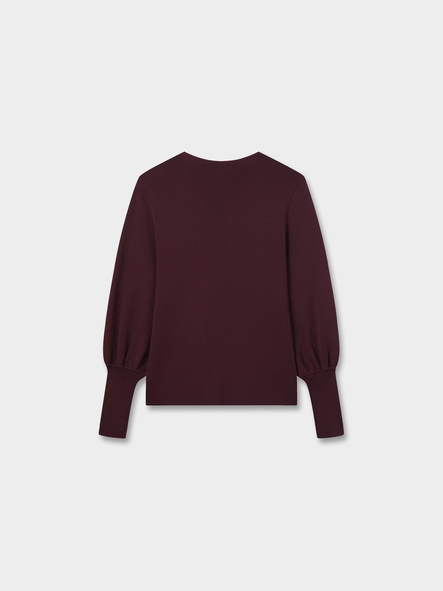 High Cuff Sweater- Burgundy