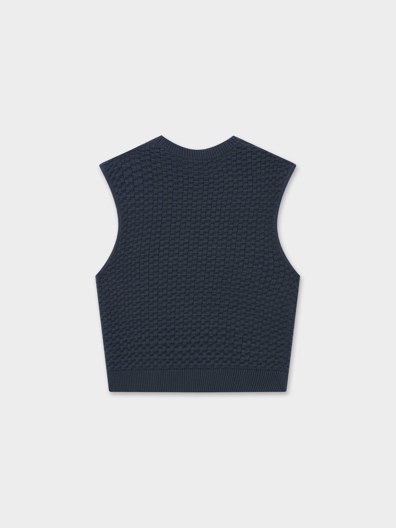 Box Weave Vest-Hunter Green