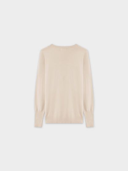 Basic Crew Sweater LS-Ivory