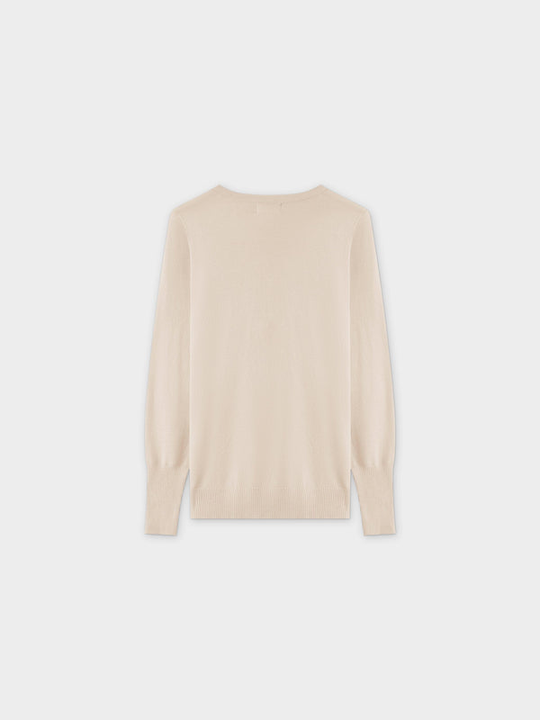 Basic Crew Sweater LS-Ivory