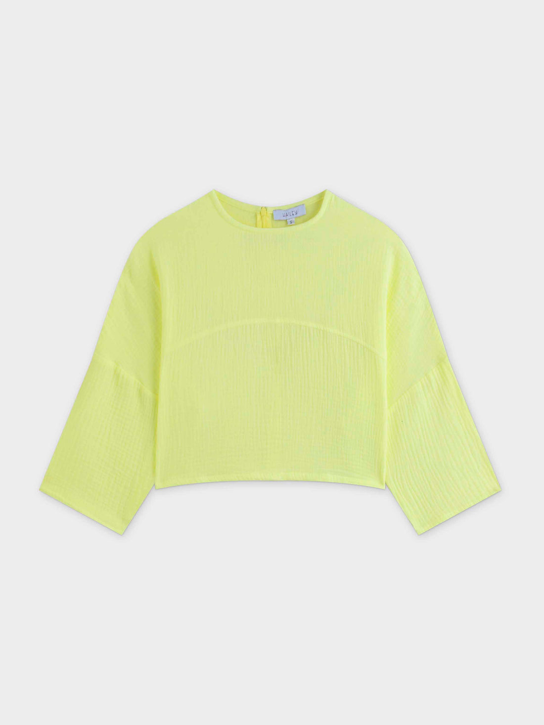 Gauze Crop Top-Lemon Sorbet