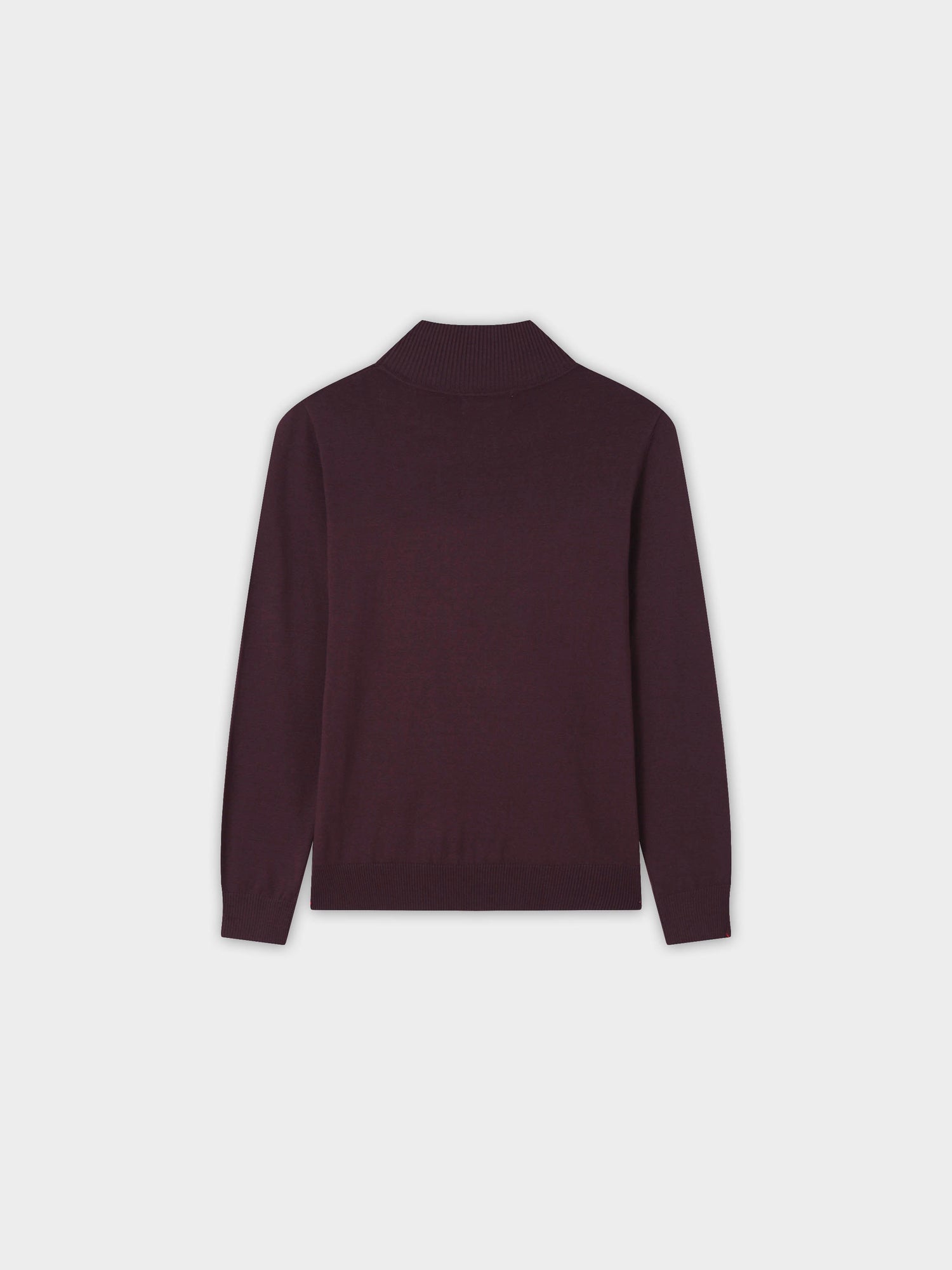 Beaded Turtleneck-Burgundy