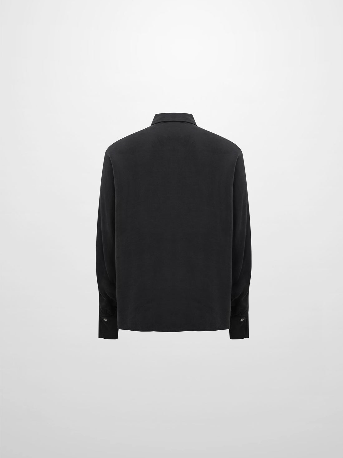 Dolman Sleeve Cupro Blouse-Black
