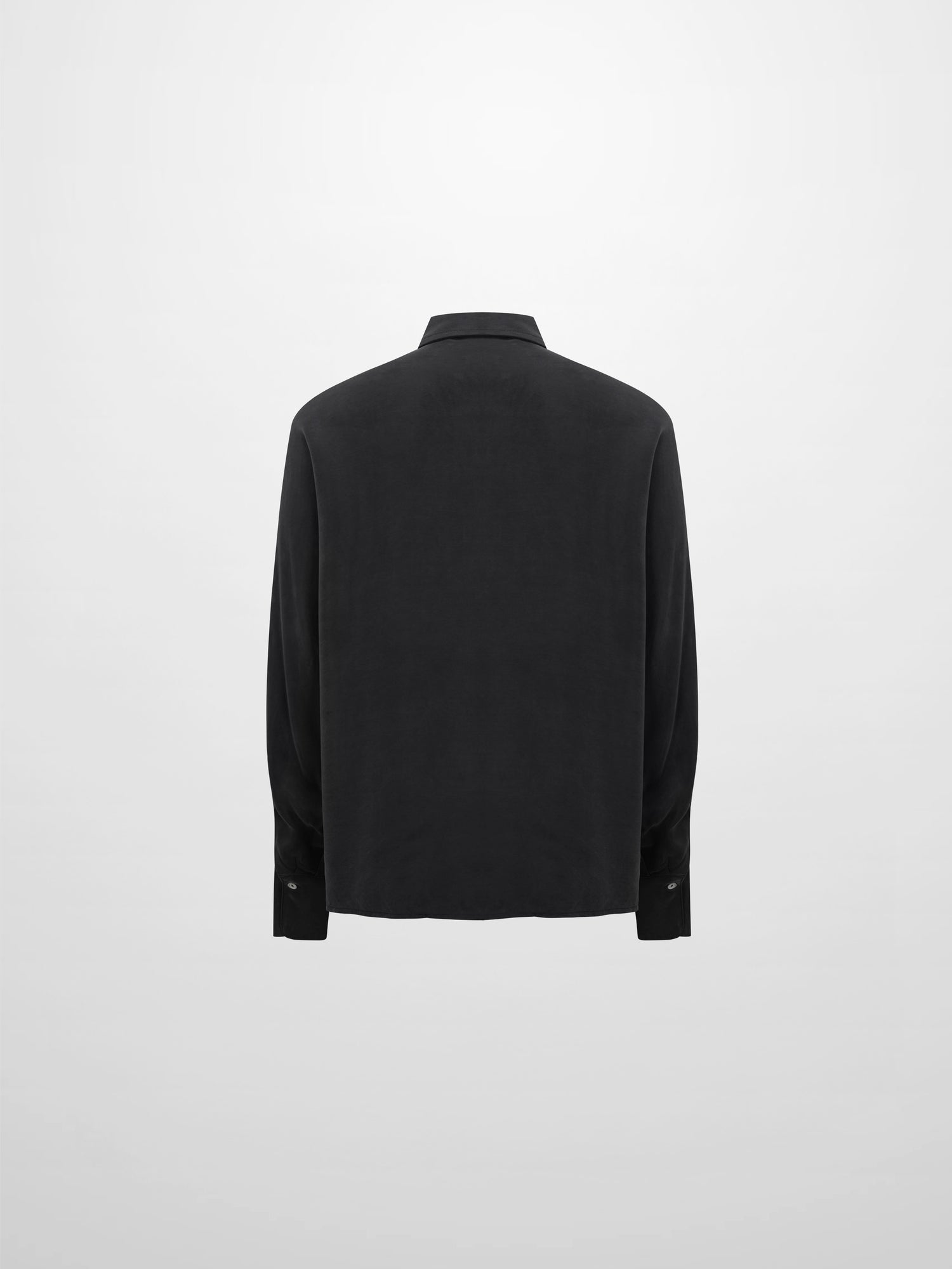 Dolman Sleeve Cupro Blouse-Black