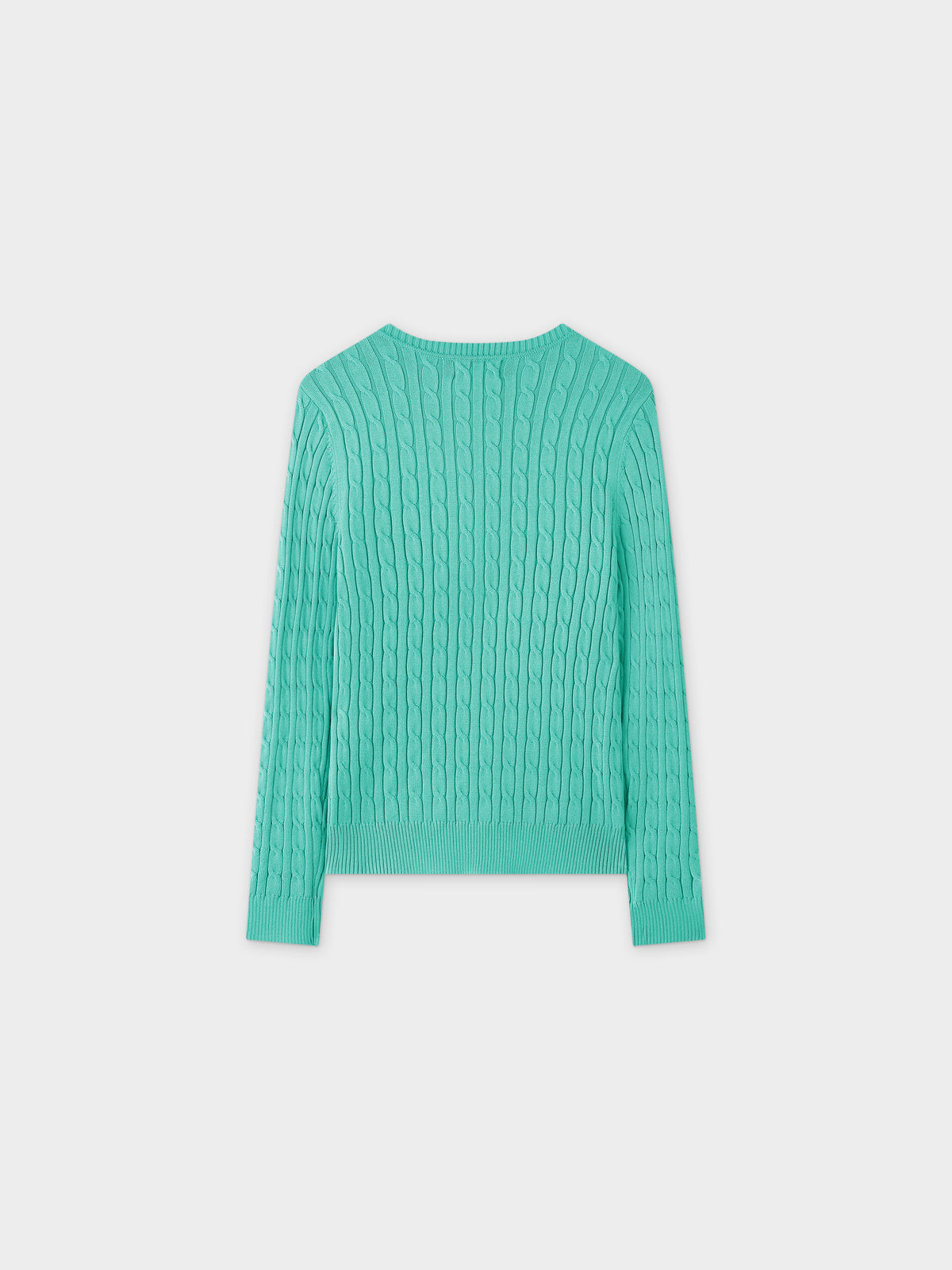 Knit Cable Sweater-Mint