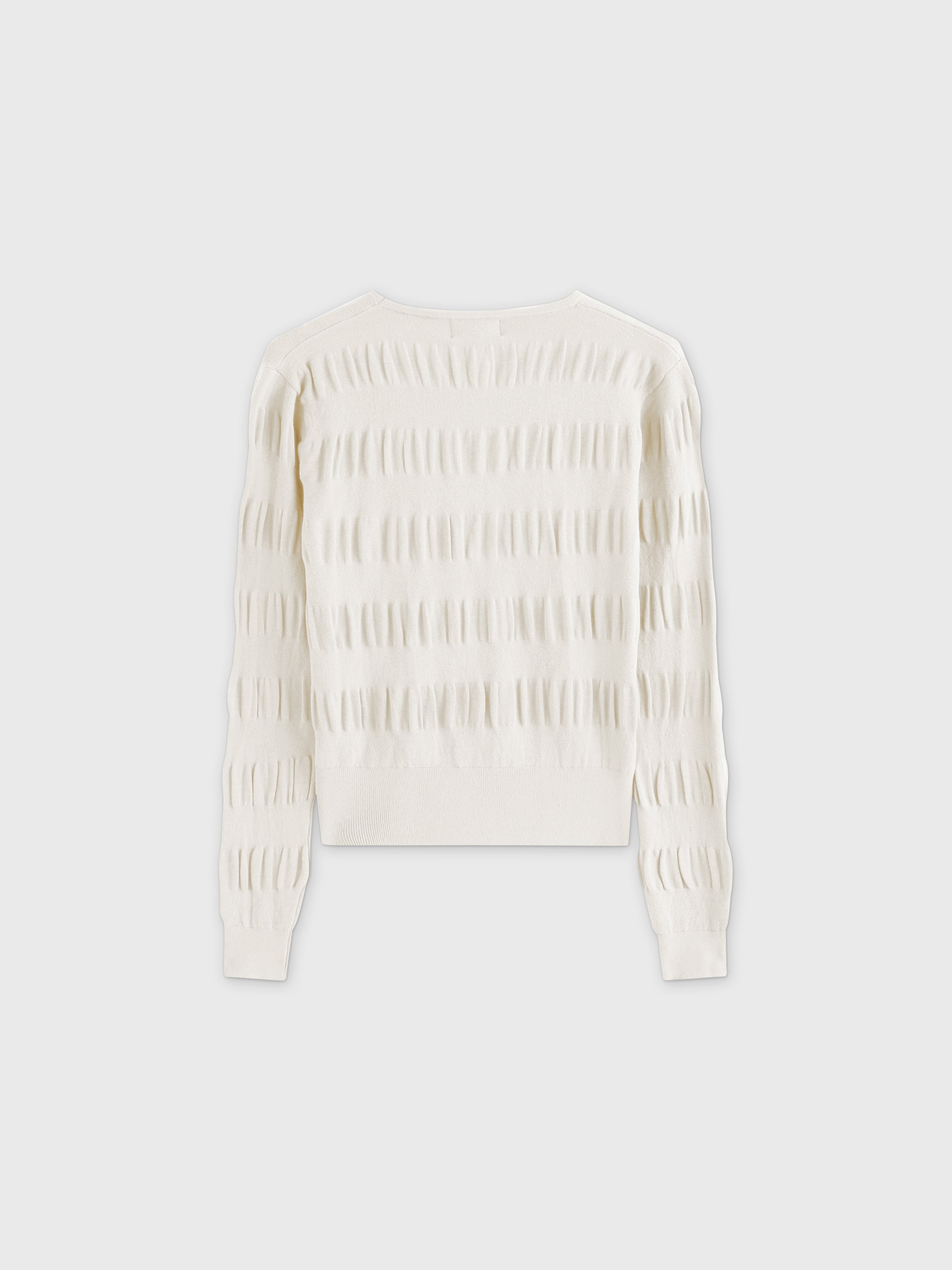 Ruched Sweater-White