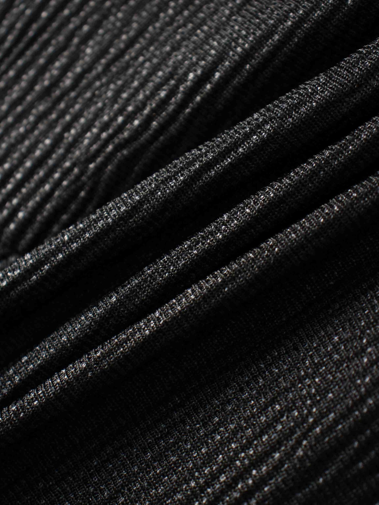 Pleat Bottom Stretch Maxi Dress-Black Shimmer