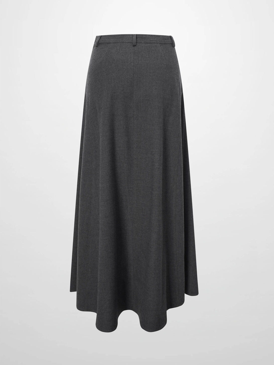 Wool Blend Yoke Skirt 37&quot;-Grey