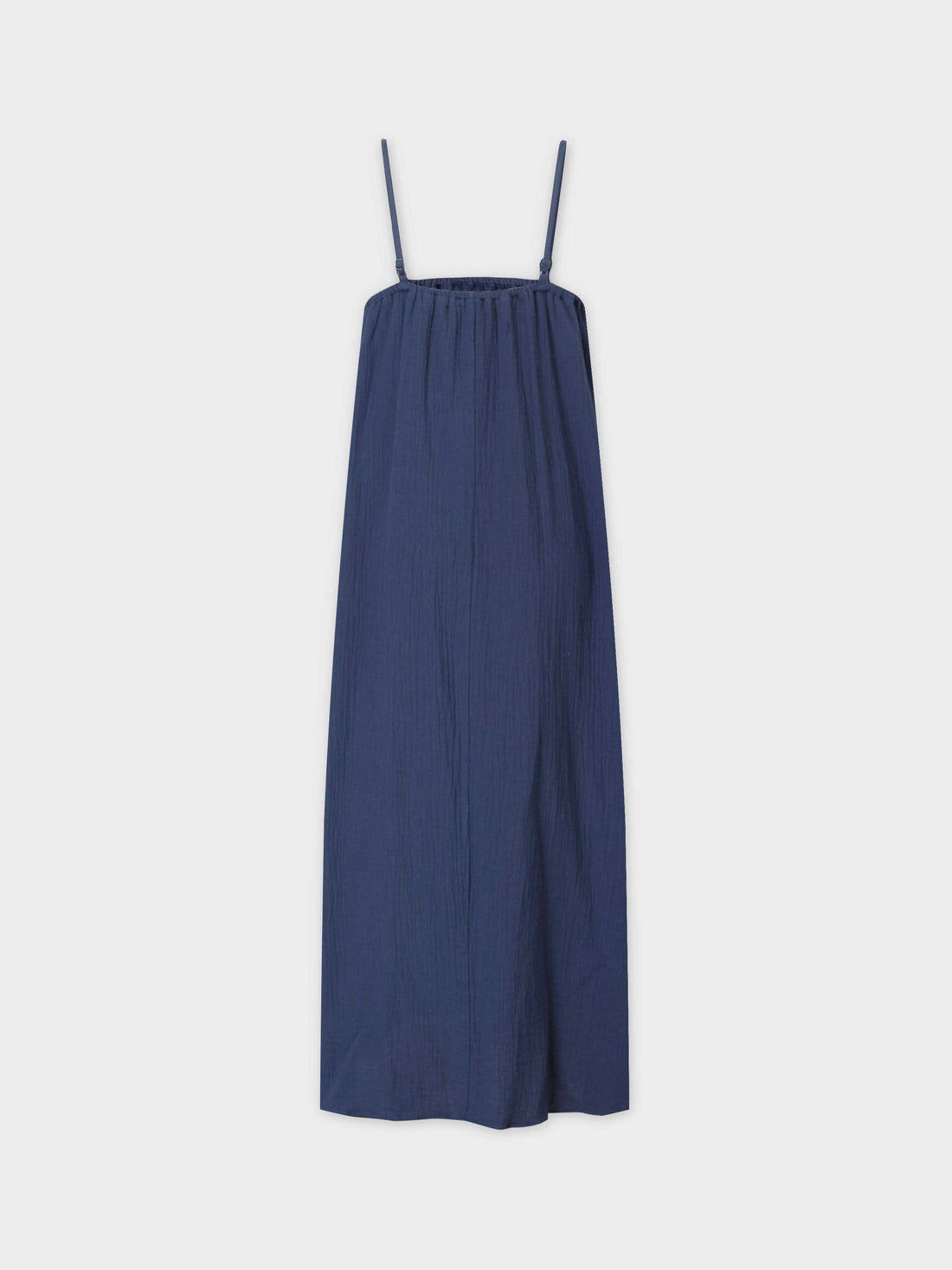 Gauze Slip Dress-Navy