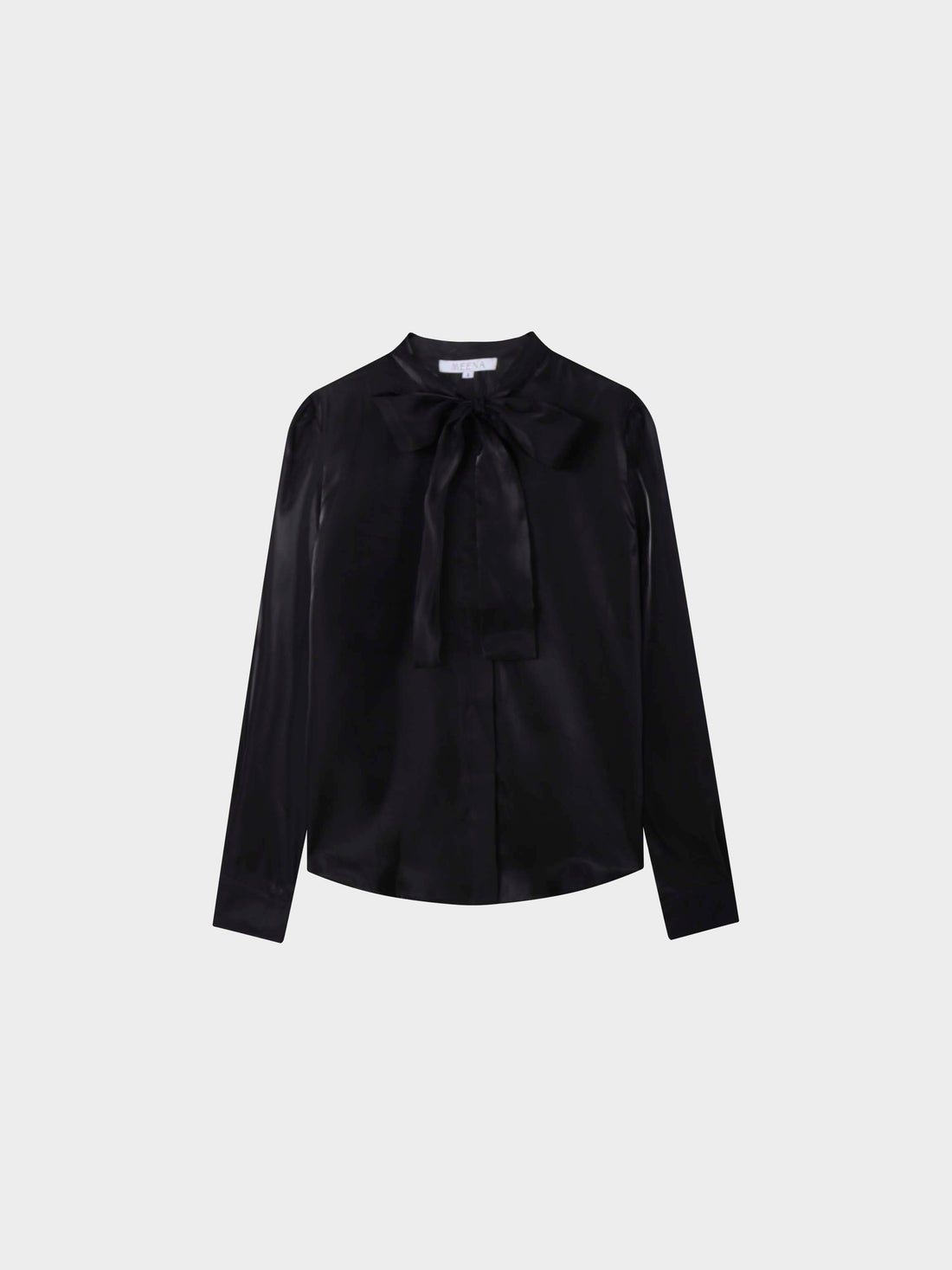 Shimmer Tie Blouse-Black