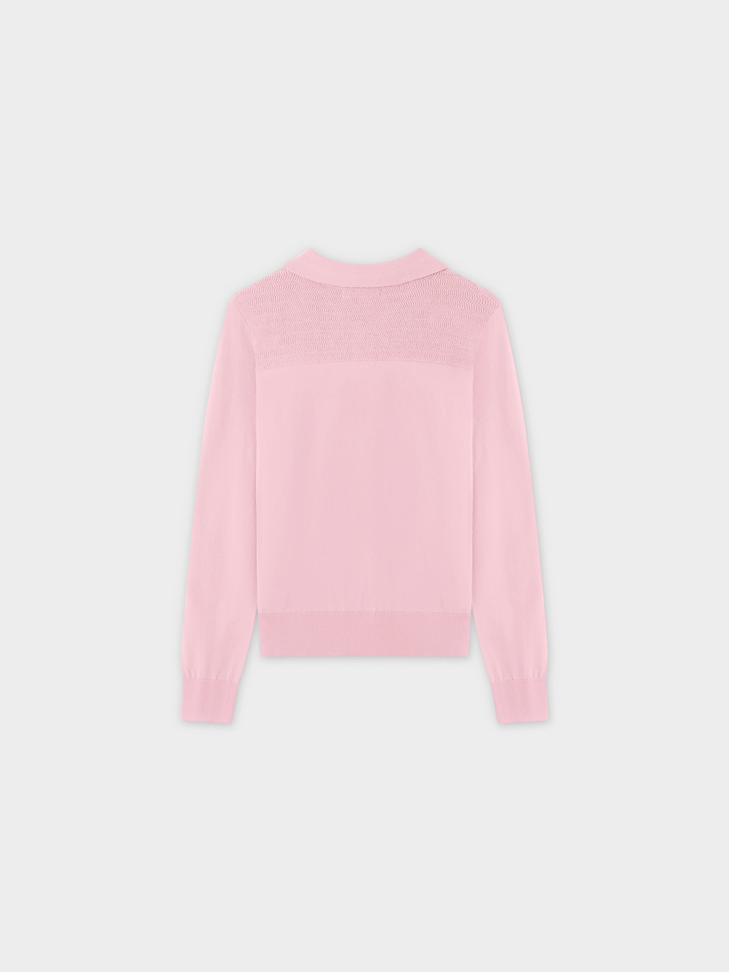 Mesh Top Sweater-Light Pink