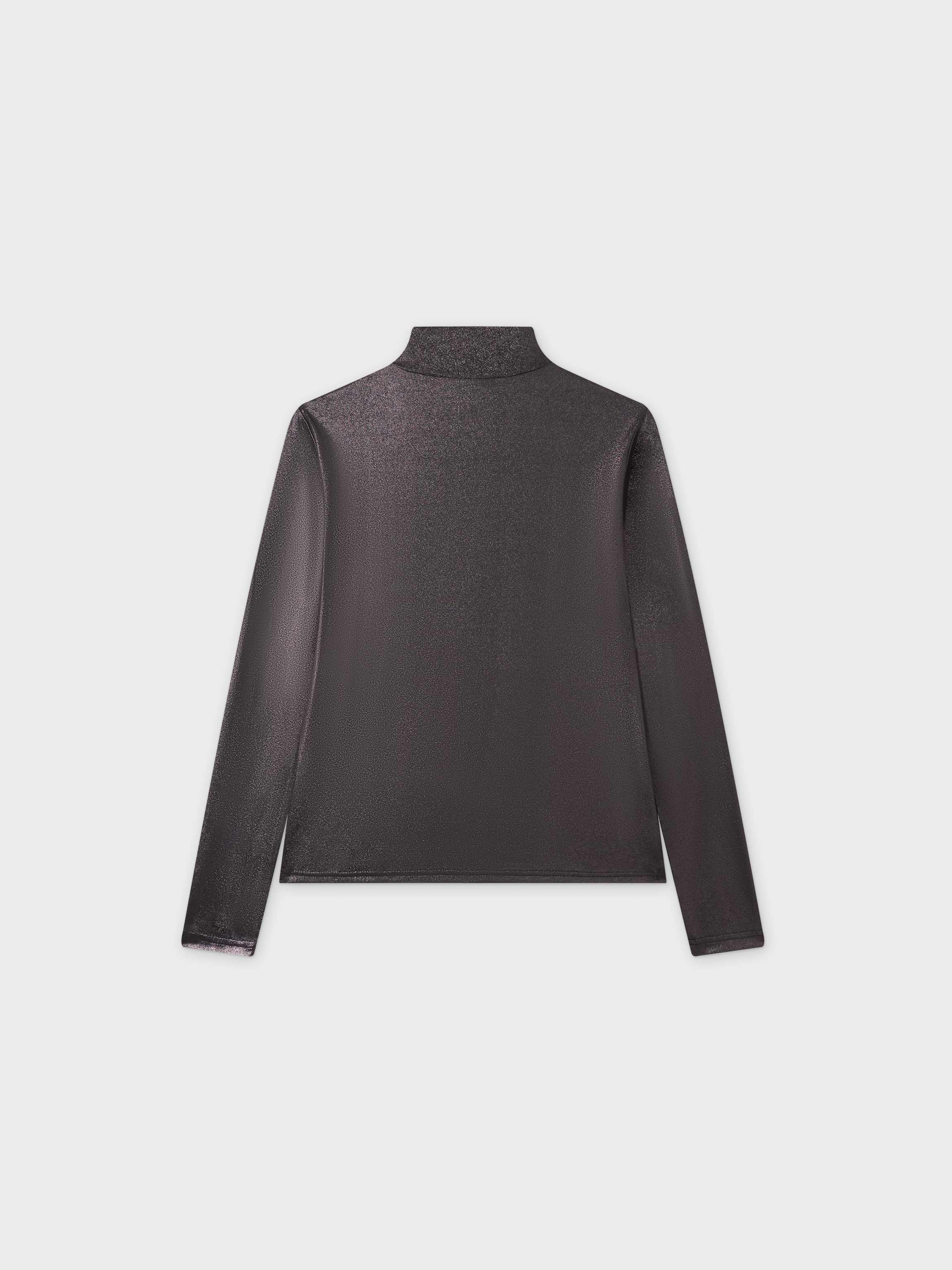 Black shimmer turtleneck hotsell