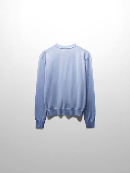 High V Lightweight Sweater-LT Blue