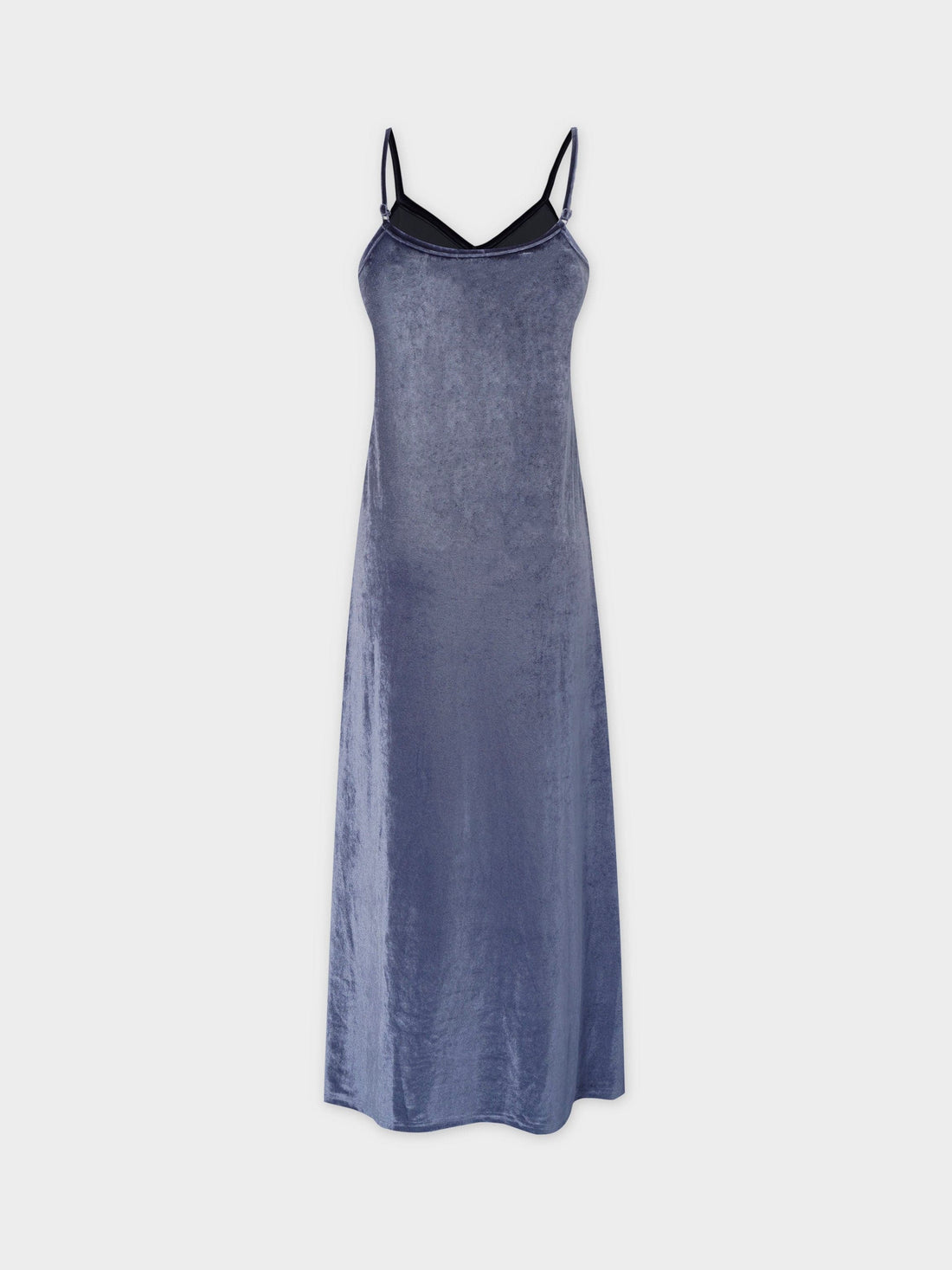 Velour Slip Dress - Grey