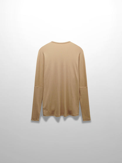 CREW RIBBED DOLMAN-TAUPE