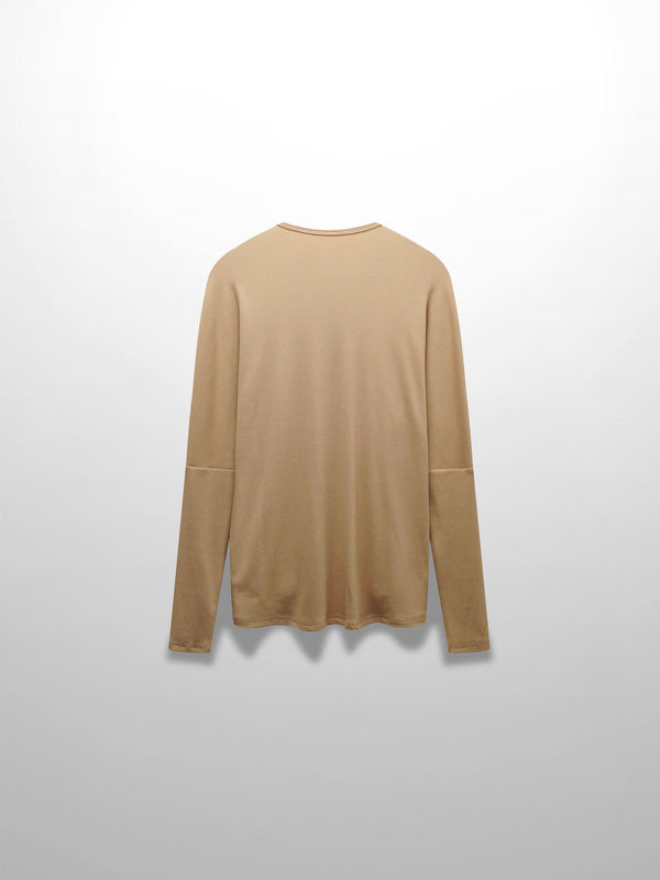 CREW RIBBED DOLMAN-TAUPE
