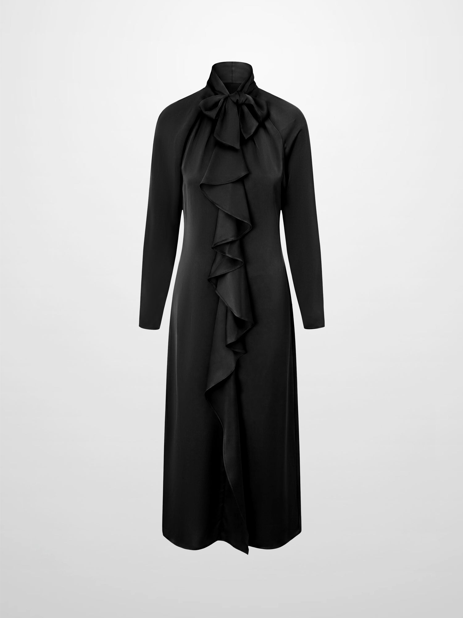 Center Ruffle Dress - Black