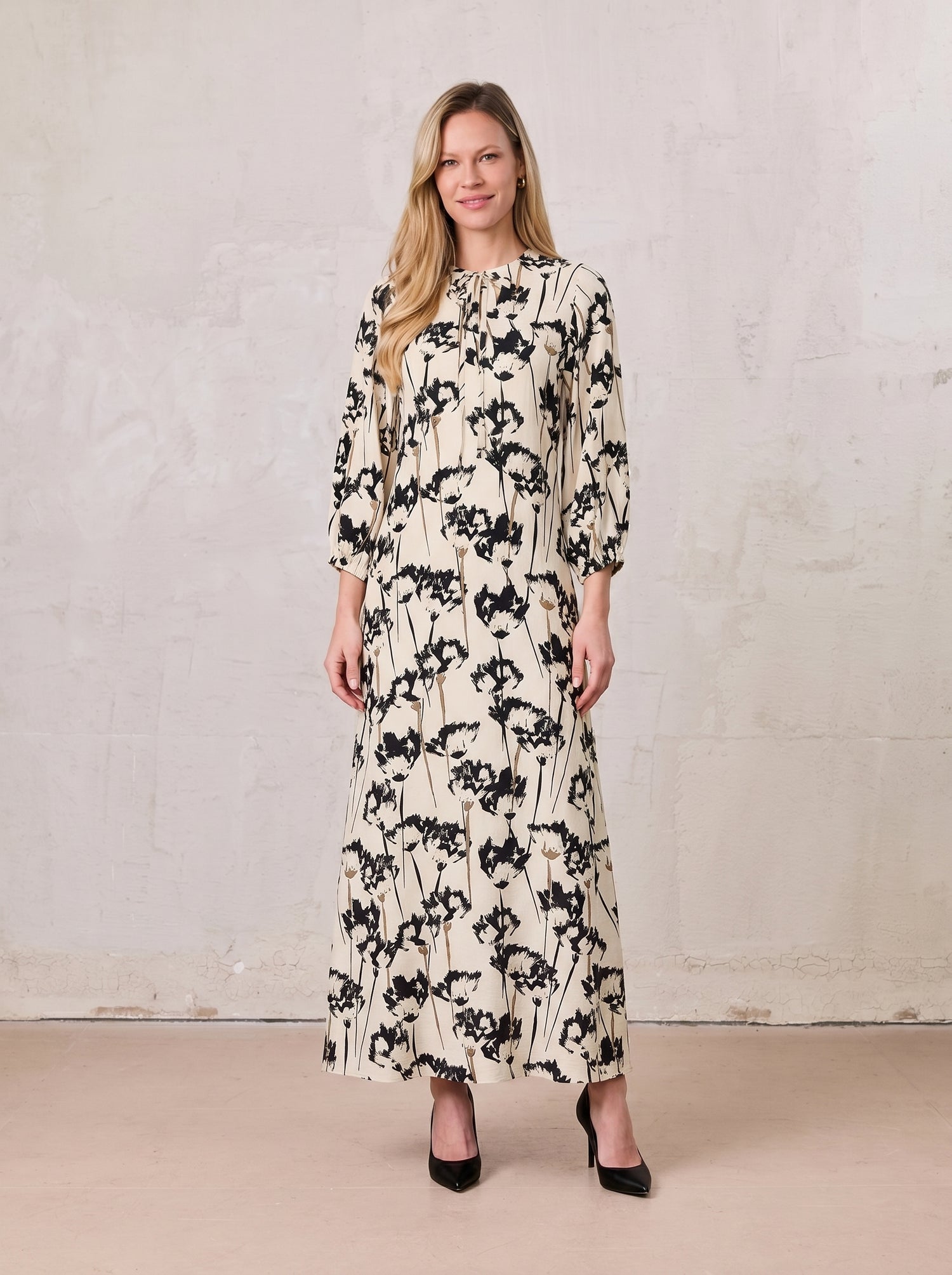Neck Tie Boho Dress-Wish Flower