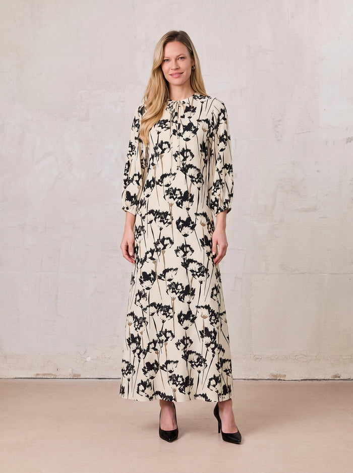 Neck Tie Boho Dress-Wish Flower