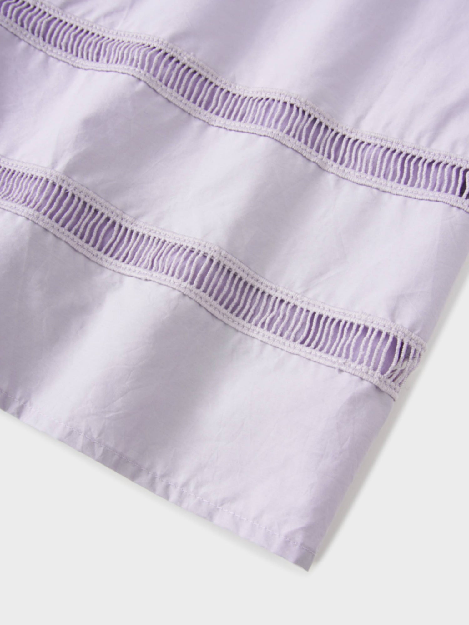 Border Cut Out Yoke Skirt-Lavender