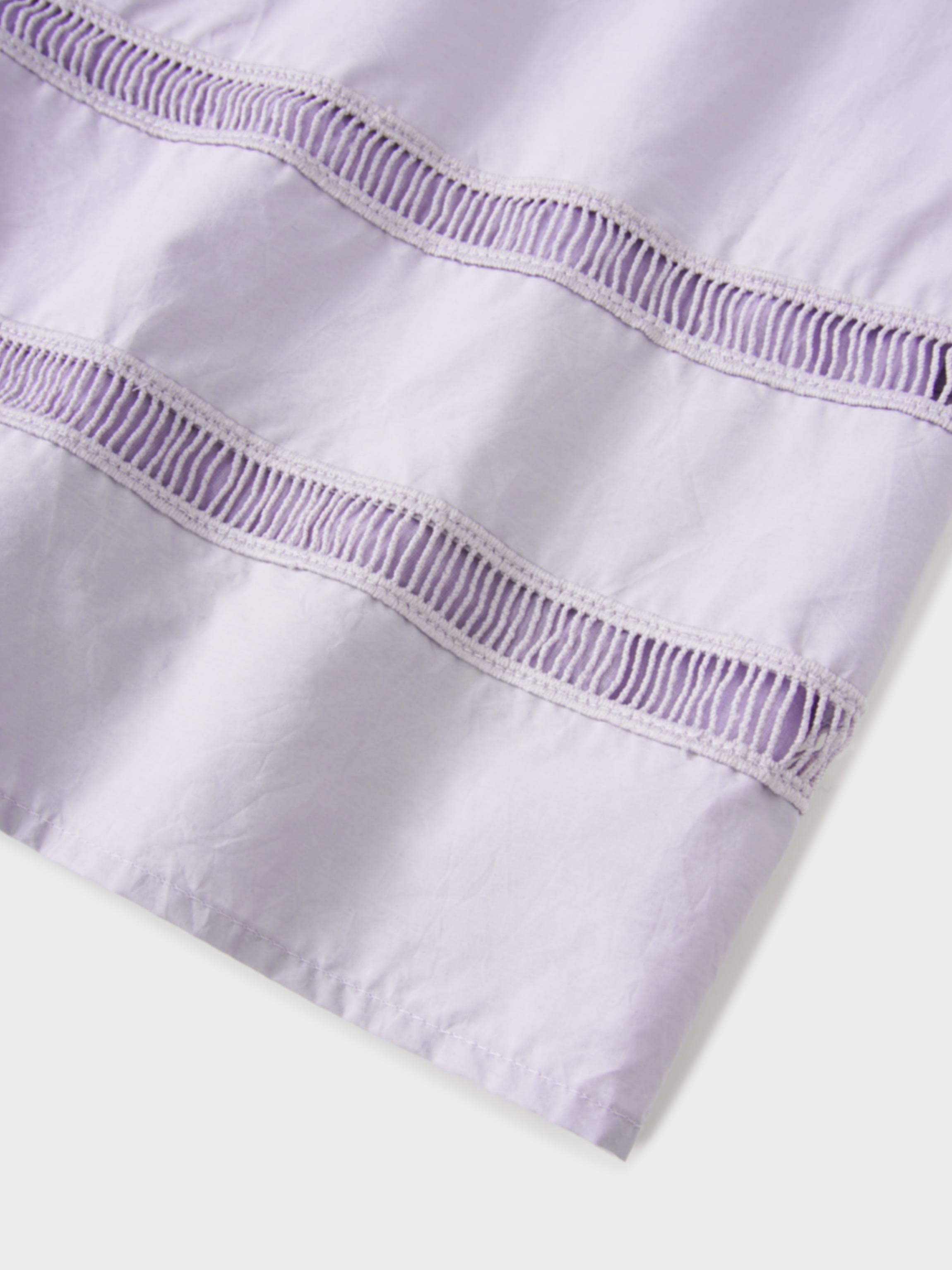 Border Cut Out Yoke Skirt-Lavender