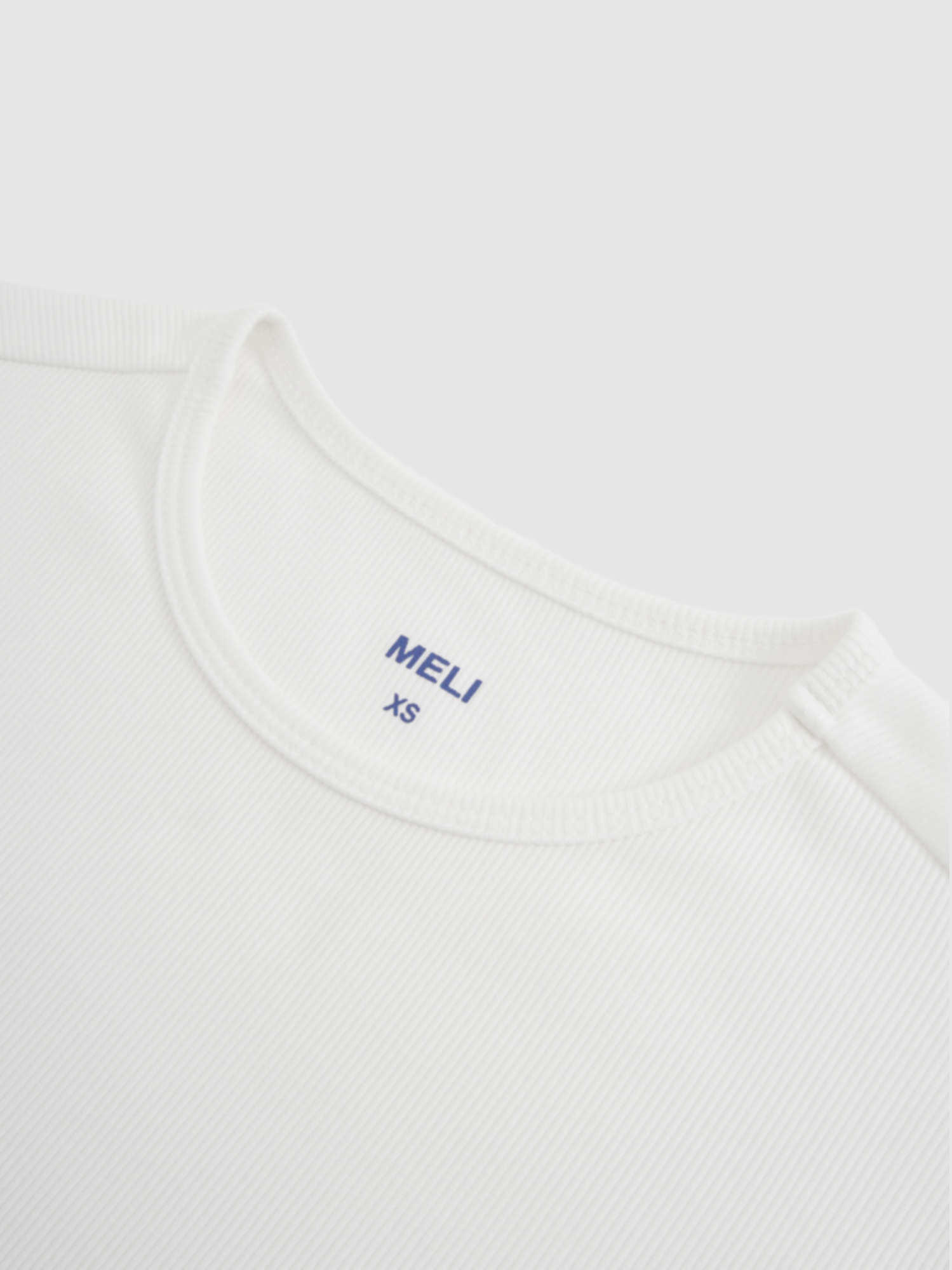 Ribbed Crew Bomber-White