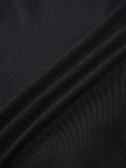 Ruffle Design Cardigan-Black