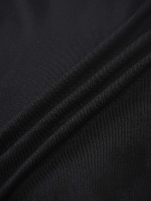 Ruffle Design Cardigan-Black