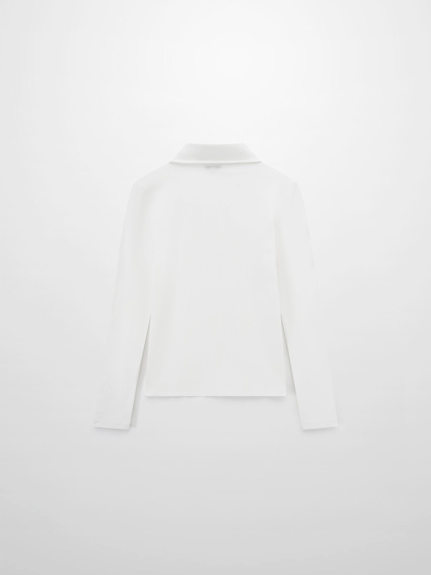 Ribbed Button Down Shirt-White