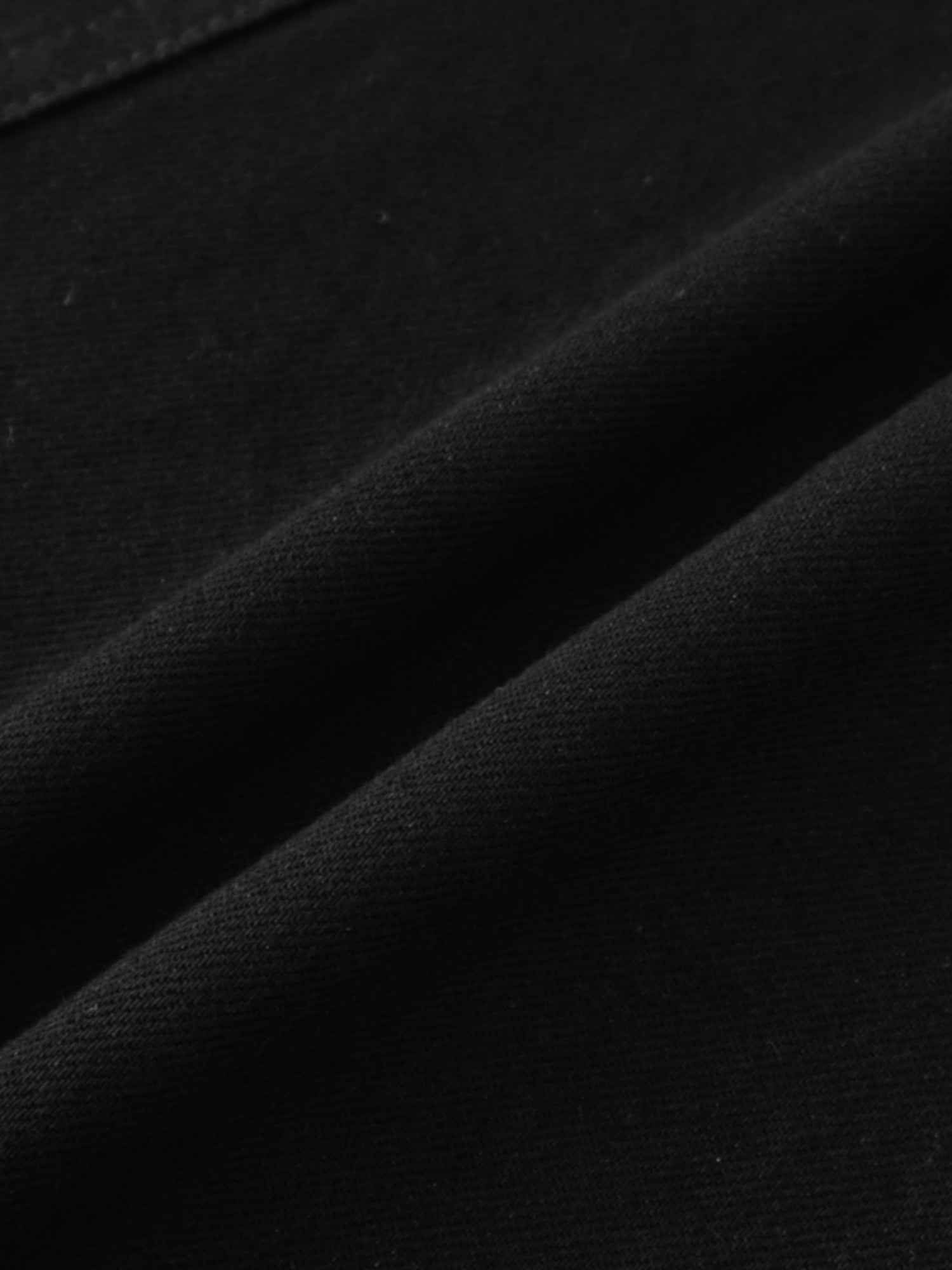 Seamed Full Denim Skirt-Black