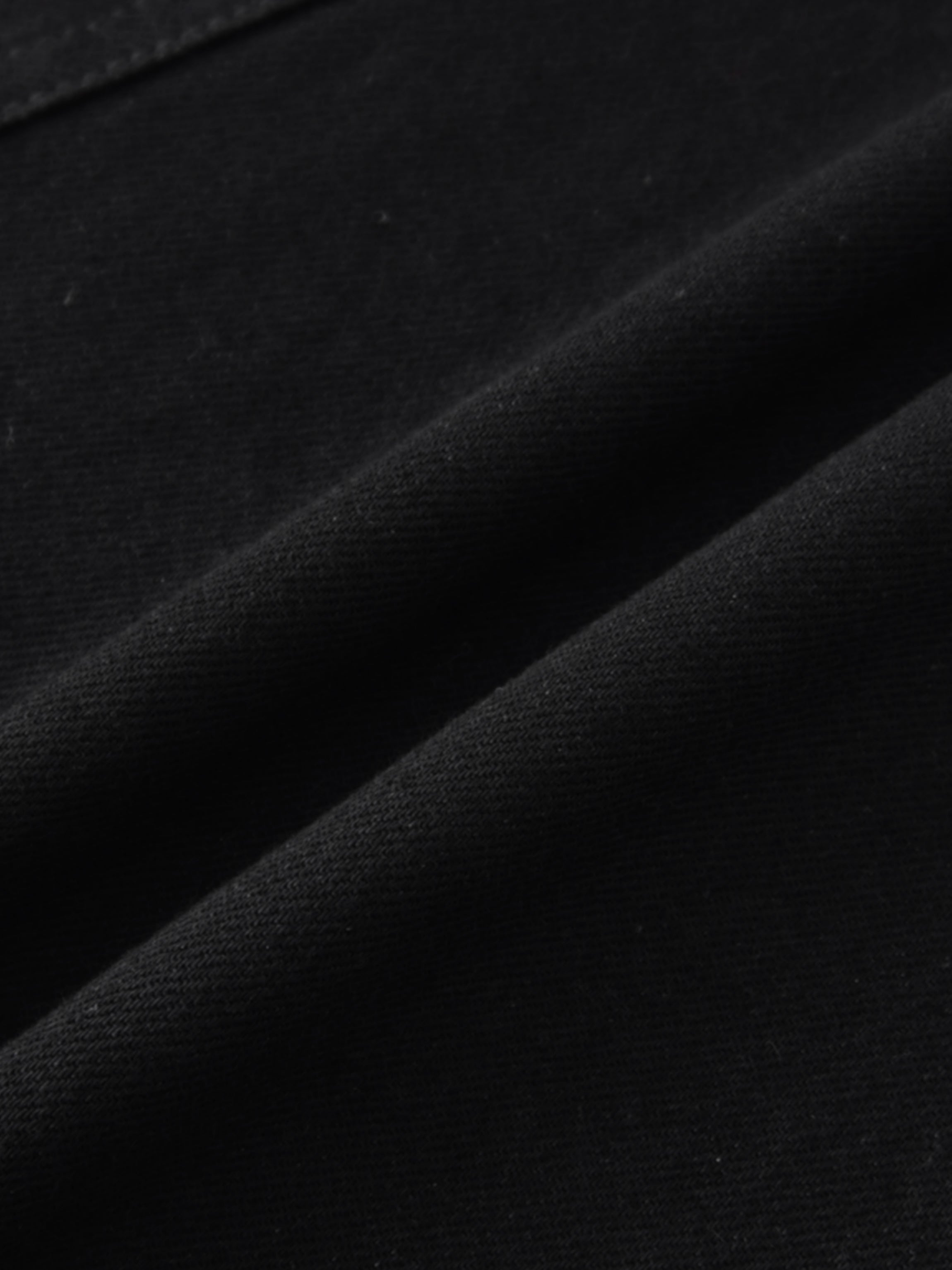 Seamed Full Denim Skirt-Black