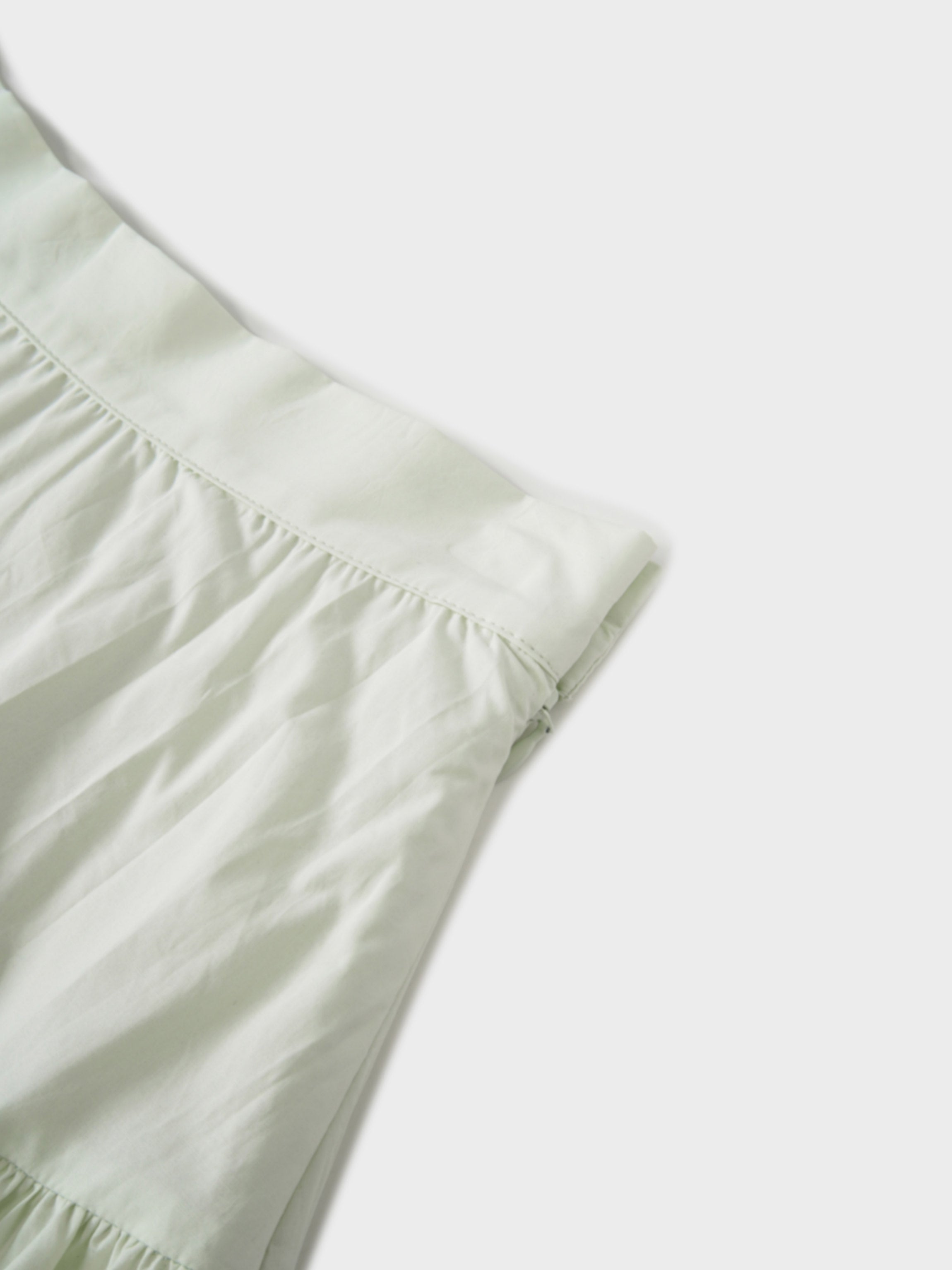 Border Cut Out Yoke Skirt-Mint