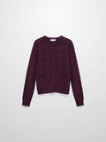 Cable Design Cardigan-Burgundy