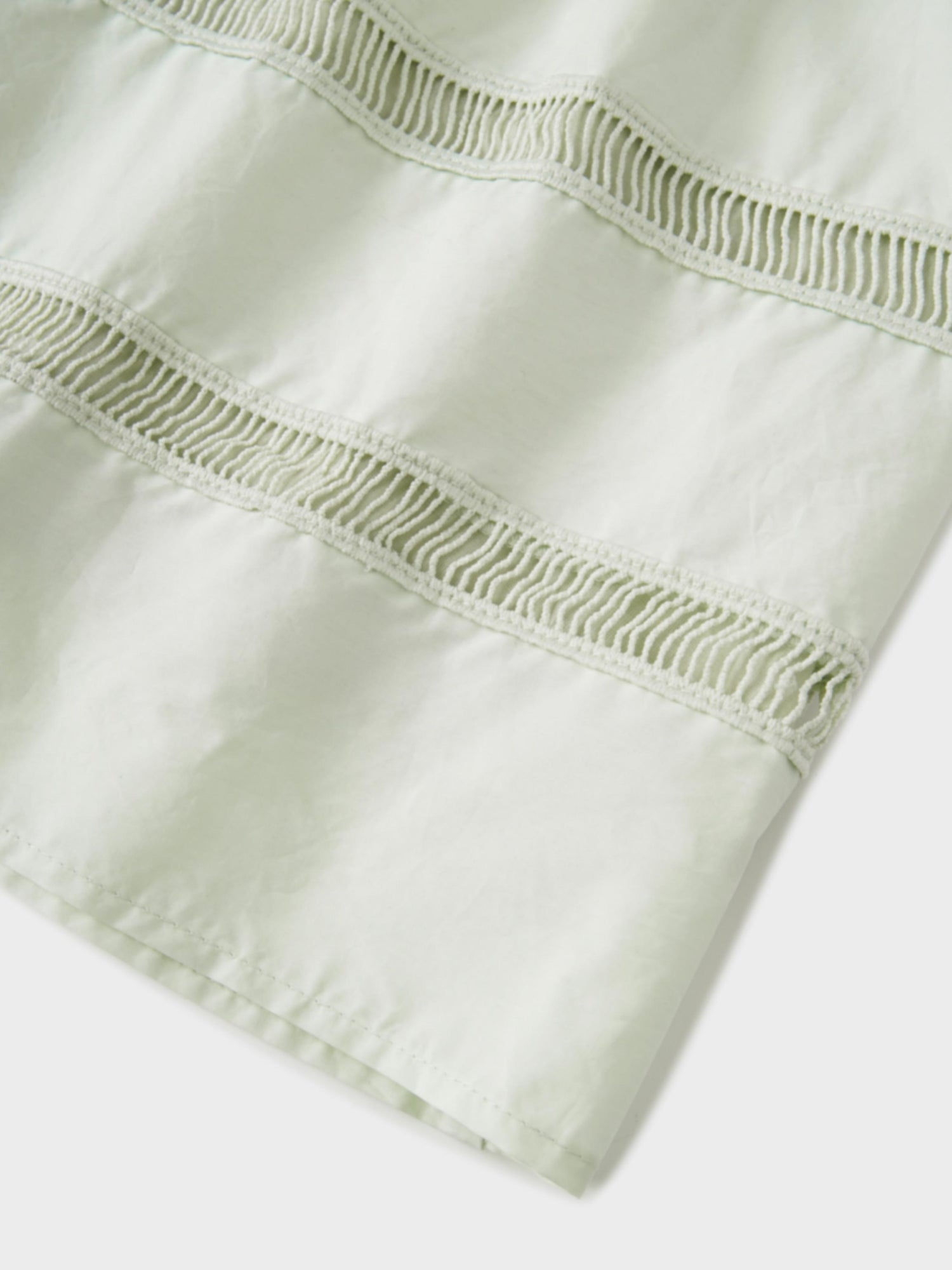 Border Cut Out Yoke Skirt-Mint
