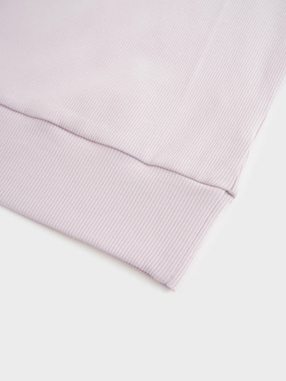 Ribbed Crew Bomber-Lavender