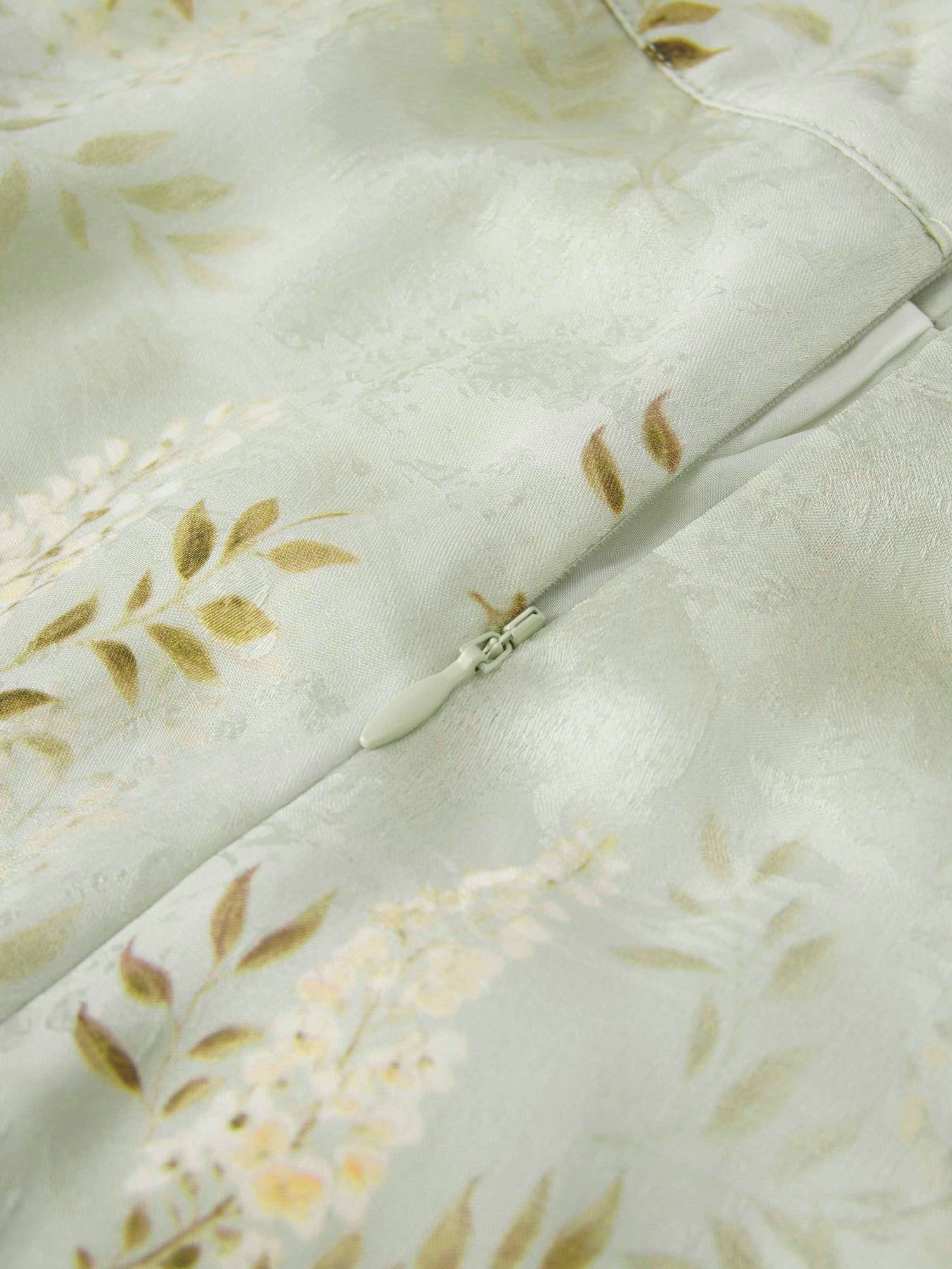 Gathered Overlay Skirt-Mint Floral