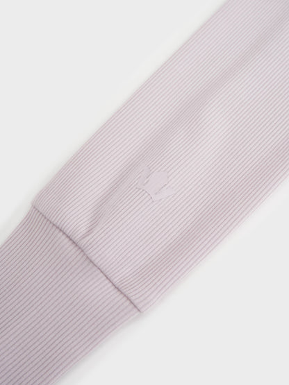 Ribbed Crew Bomber-Lavender