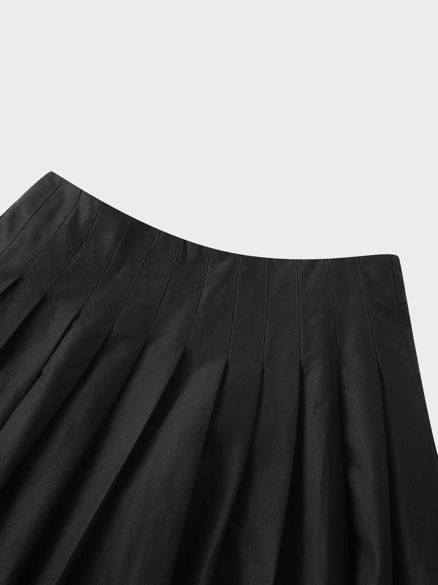 Full Pleated Skirt-Black