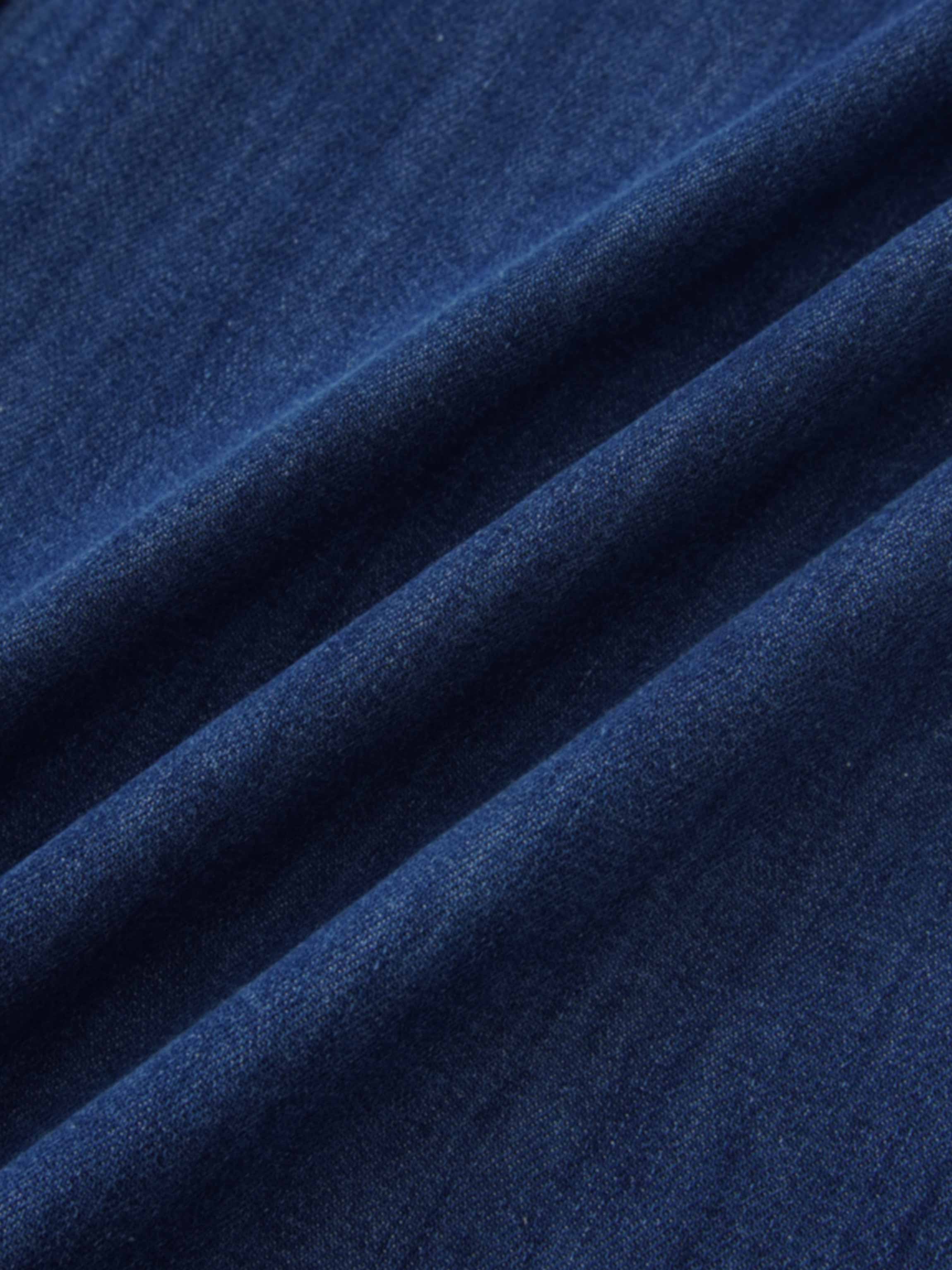 Bottom Ruffle Button Down Denim Skirt-Blue