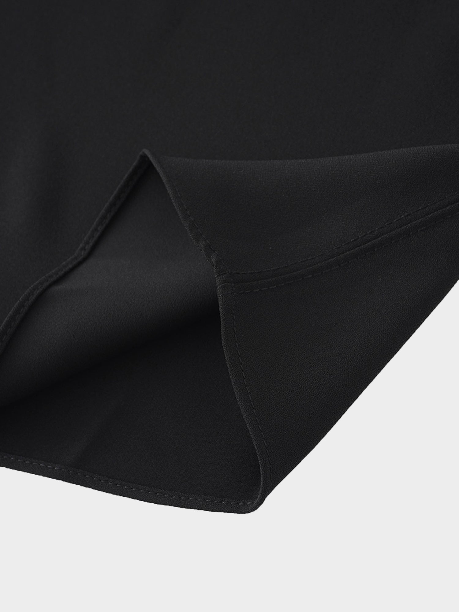 Crepe Slip Dress-Black