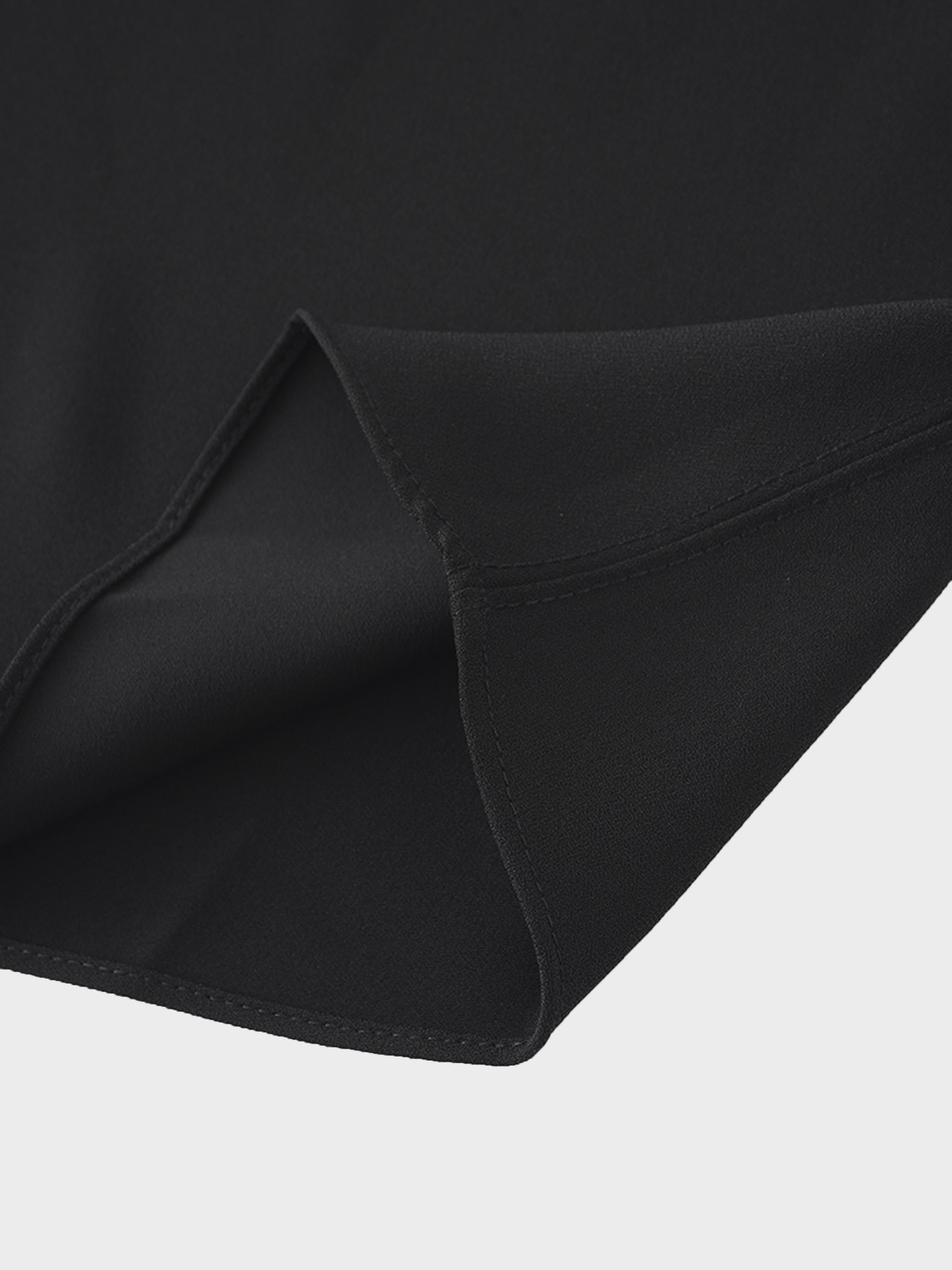 Crepe Slip Dress-Black