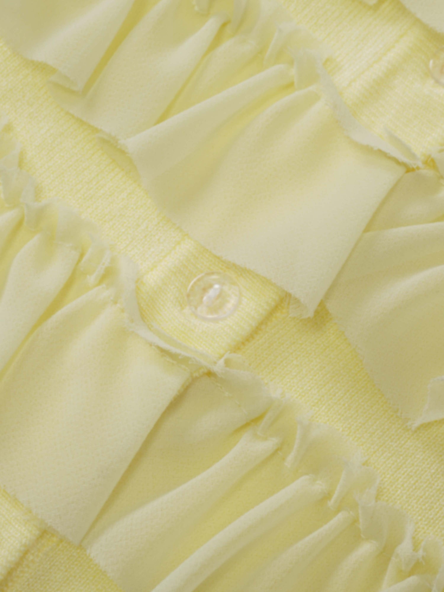 Ruffle Design Cardigan-Butter