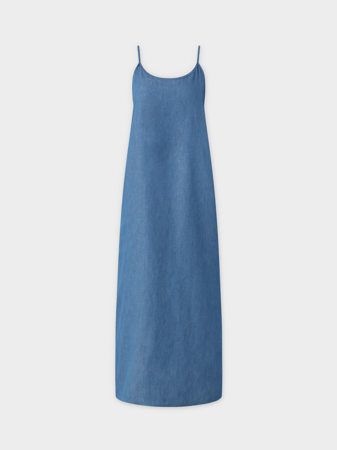 VESTIDO SLIP CUELLO REDONDO-DENIM AZUL