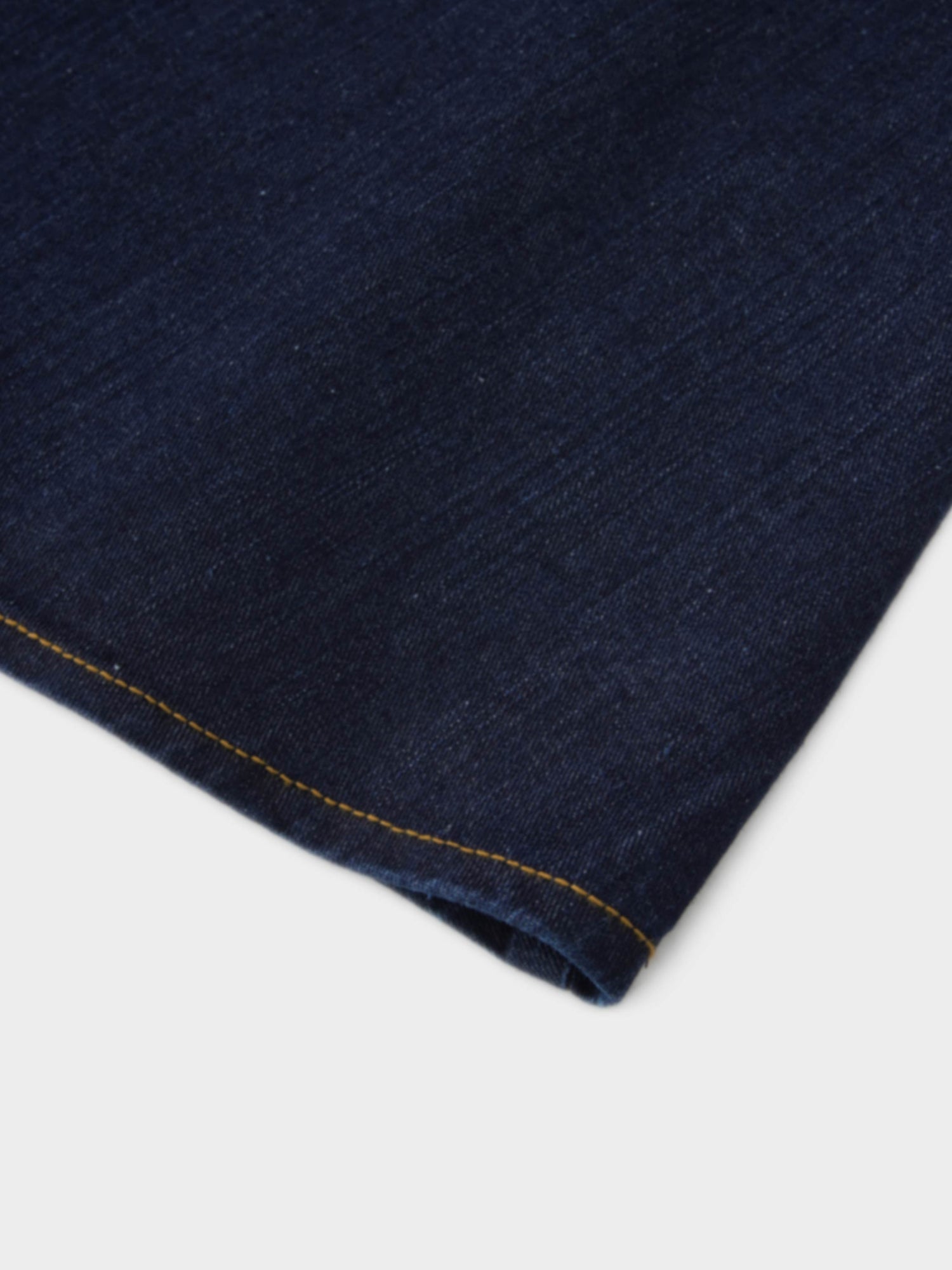 Stitched Design Denim Skirt-Dark Blue