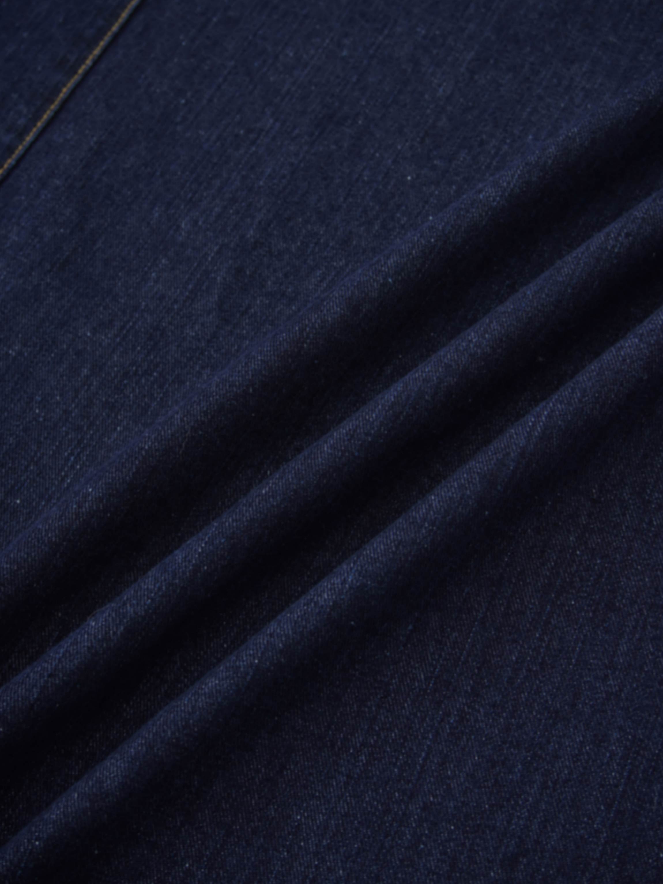 Stitched Design Denim Skirt-Dark Blue