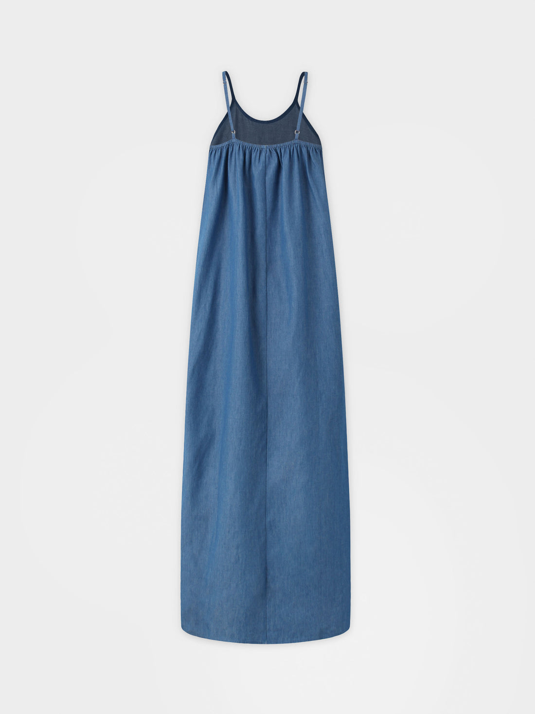 VESTIDO SLIP CUELLO REDONDO-DENIM AZUL