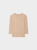 HIGH V RIBBED TEE - 3Q - TAN