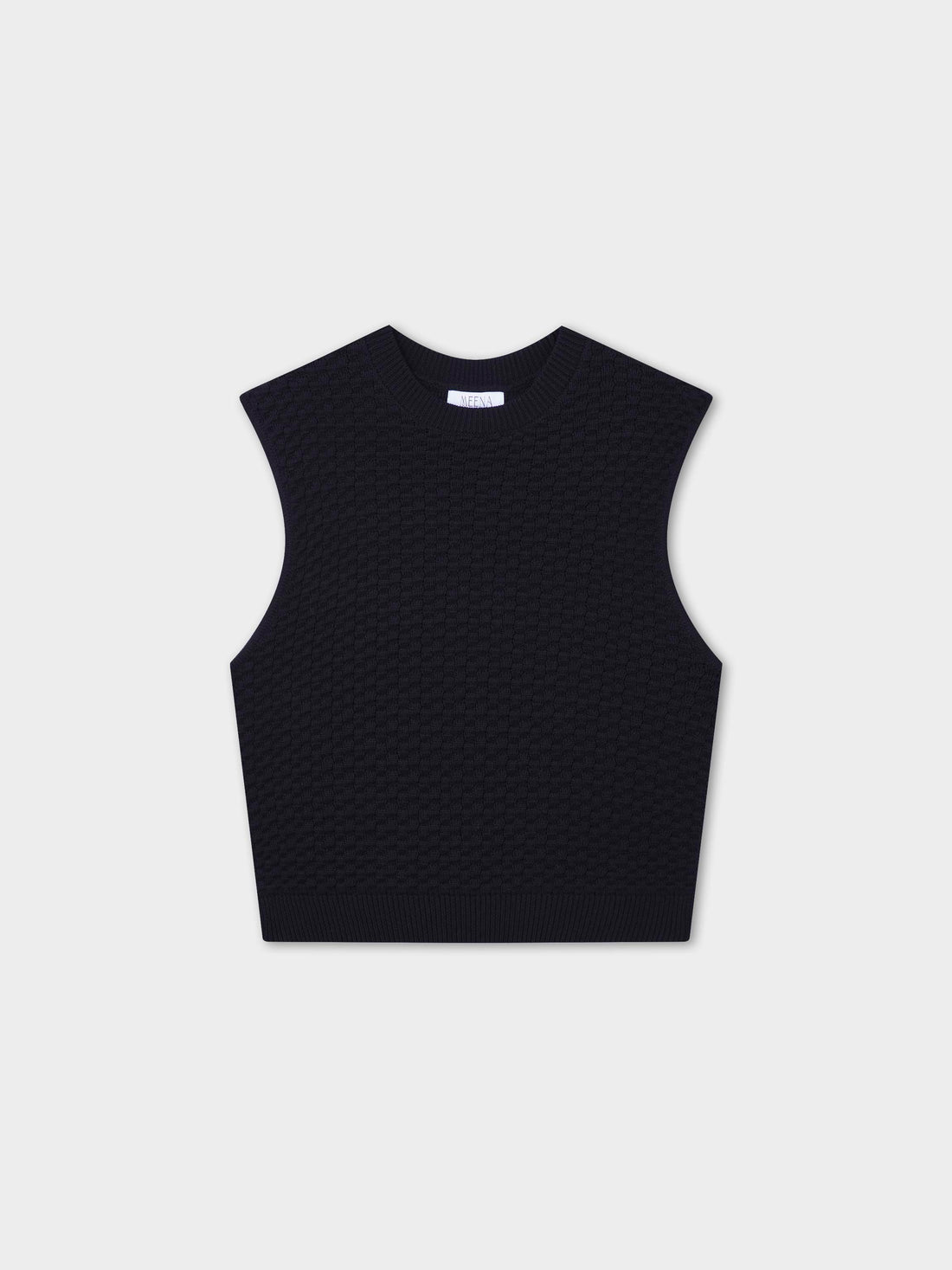 Box Weave Vest-Black