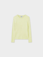 Knit Cable Sweater-Yellow
