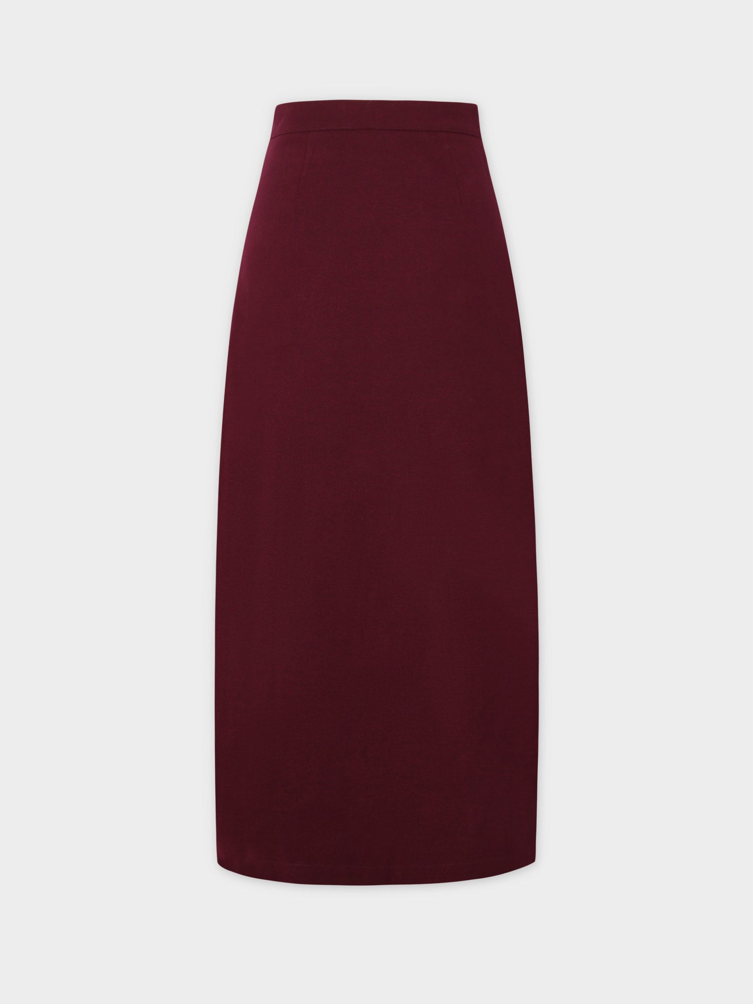 Pin Closure Wrap Skirt-Wine